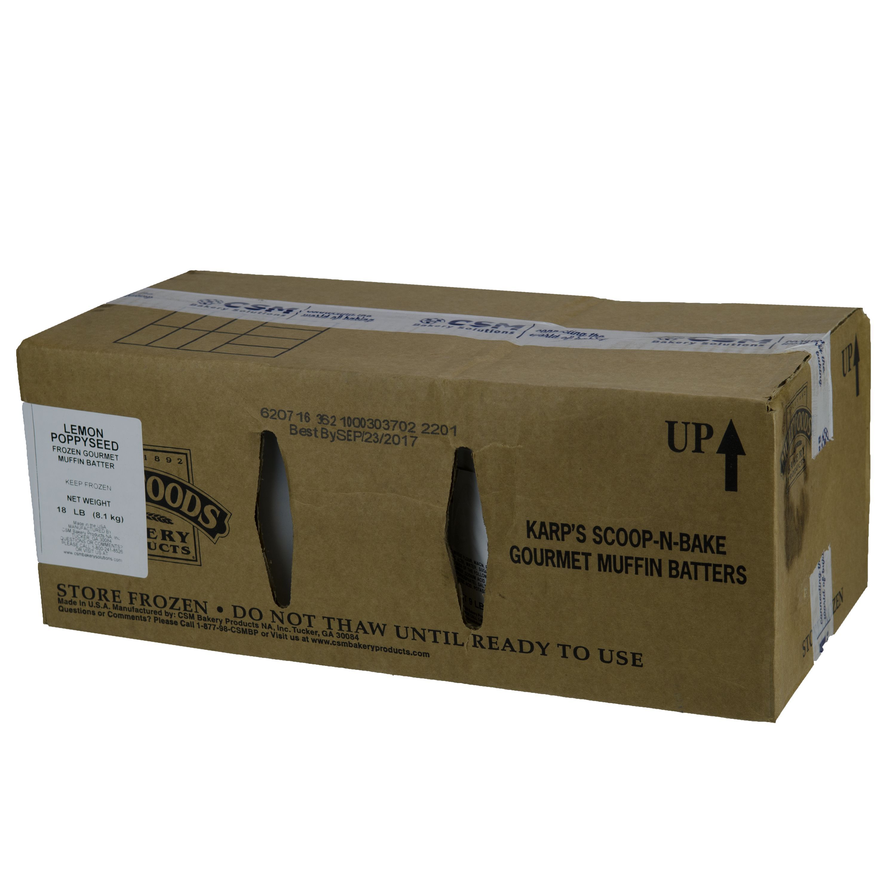 Karp's Scoop-n-bake Lemon Poppy Muffin Batter, 9 Pound -- 2 Per Case