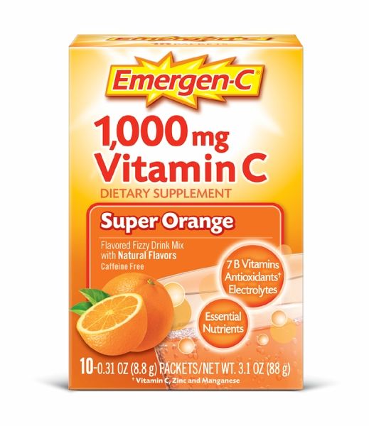 Emergen-c Super Orange Flavored Fizzy Drink Mix Dietary Supplement, 10 Count -- 36 Per Case