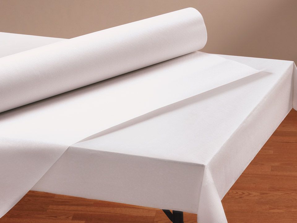 Hoffmaster Bright White 1 Ply Paper Banquet Size Roll Table Cover, 40 Inch X 300 Feet