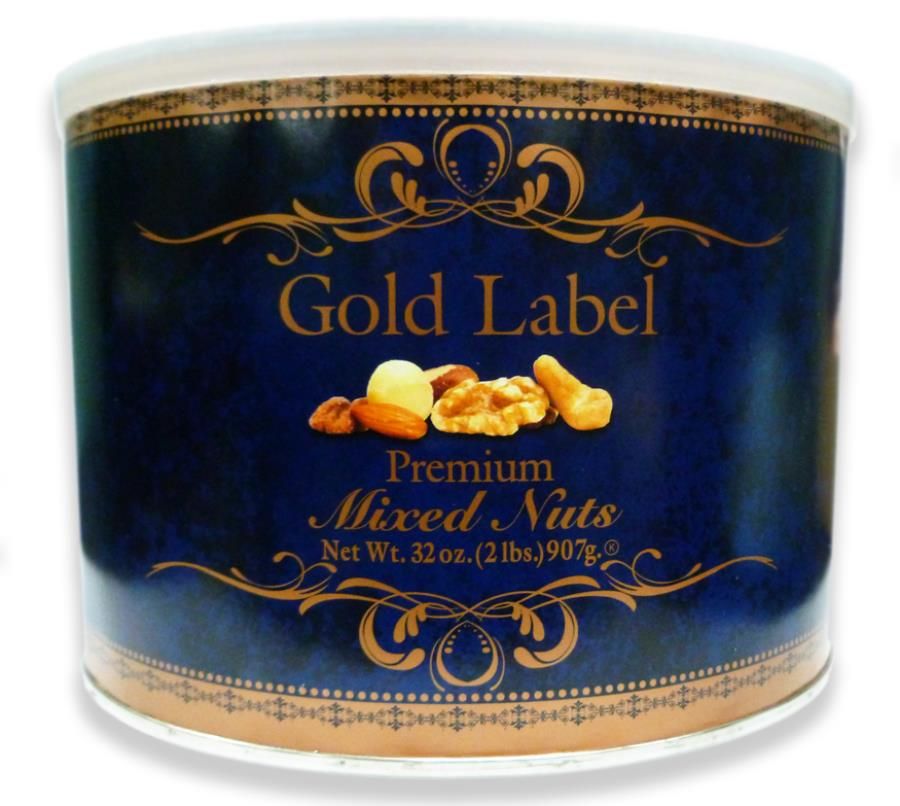Azar Gold Label Premium Mixed Nuts, 2 Pound -- 6 Per Case