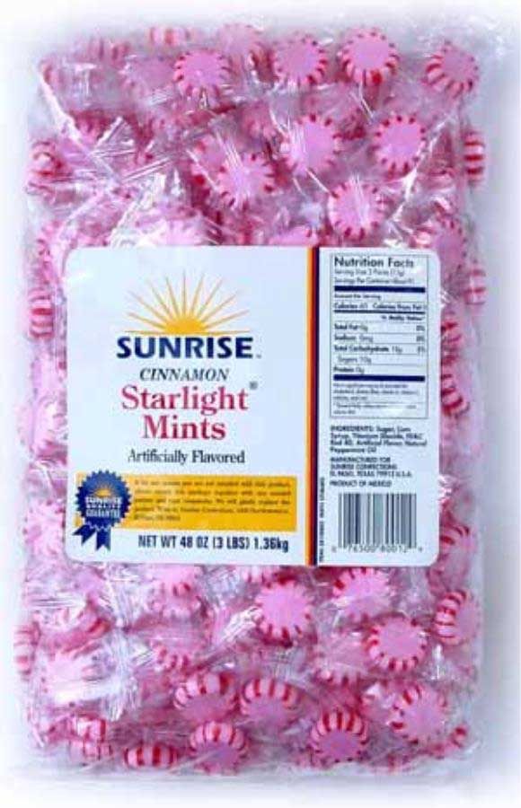 Sunrise Cinnamon Starlight Mints, 3 Pound -- 8 Per Case