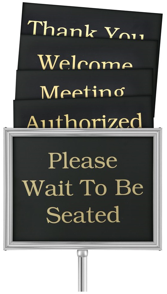 Chef-master Chrome Finish Teller Sign