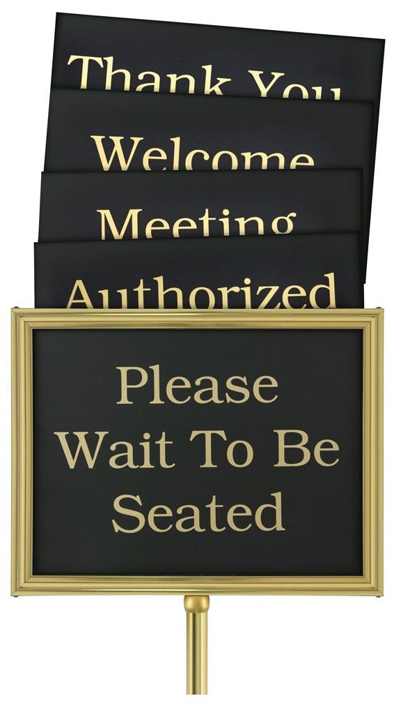 Chef-master Brass Finish Teller Sign