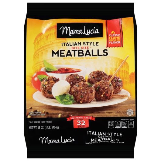 Mama Lucia Bite Size Italian Style Meatballs, 16 Ounce -- 12 Per Case
