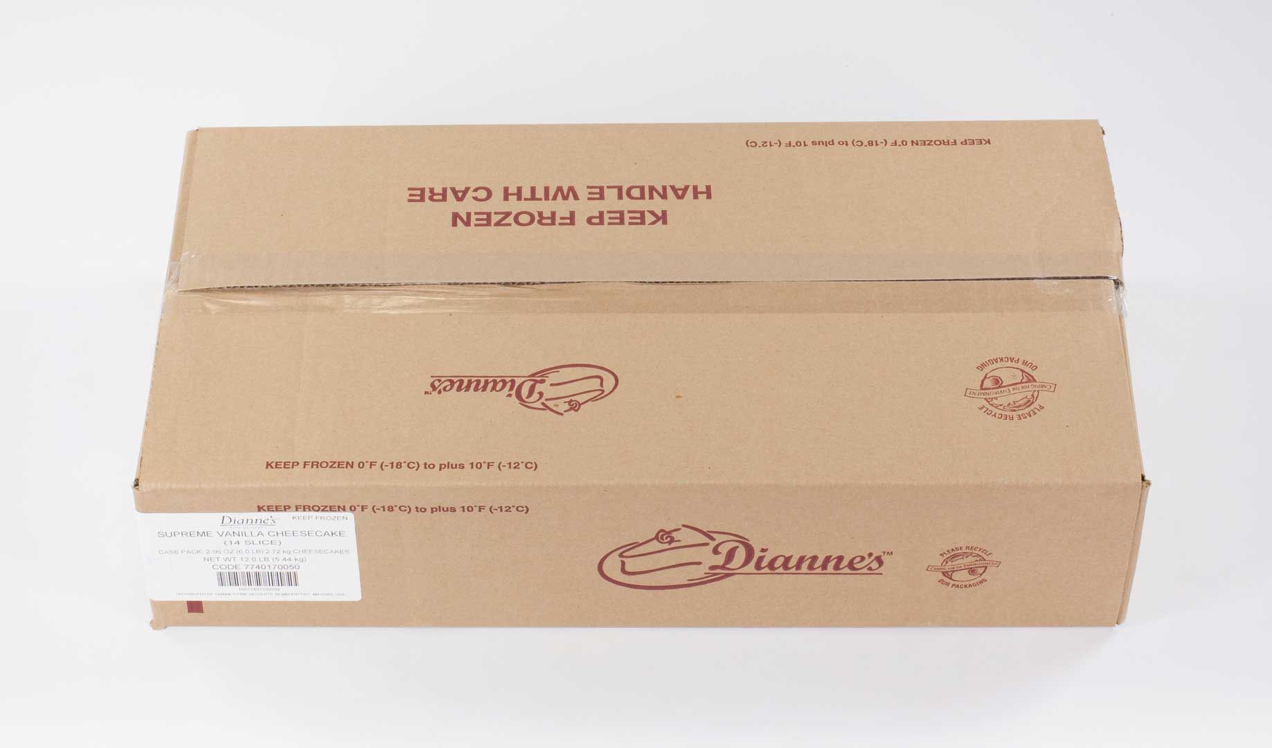 Dianne's Supreme New York Vanilla Cheesecake, 96 Ounce -- 2 Per Case
