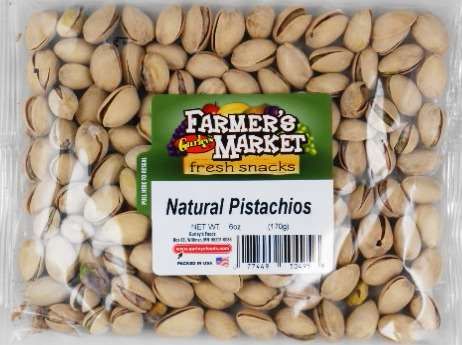 Farmer's Market Natural Pistachios, 6 Ounce -- 8 Per Case