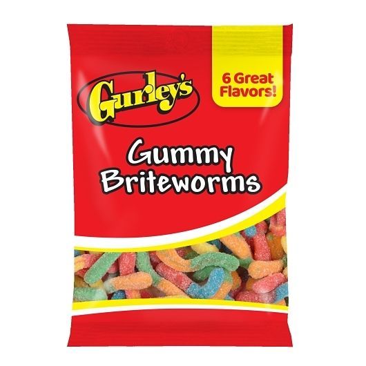 Gurley's Brite Worms Gummy, 5.5 Ounce -- 12 Per Case