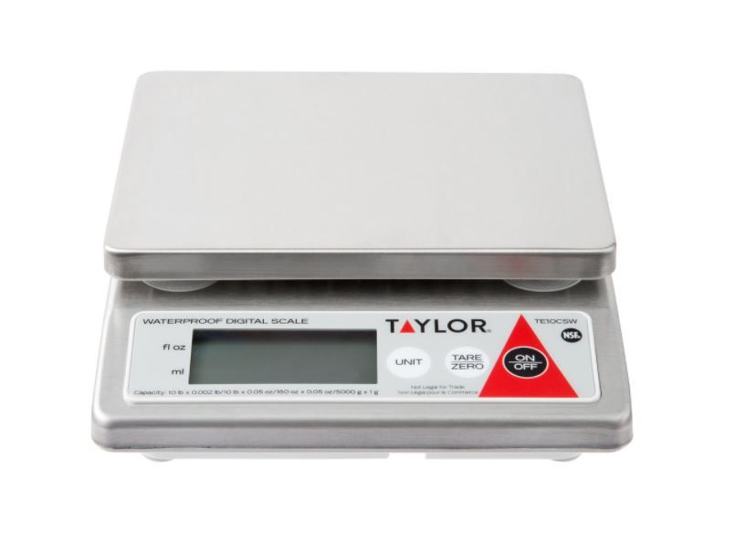 Taylor Water Resistant Compact Digital Portion Control Food Scale -- 4 Per Case