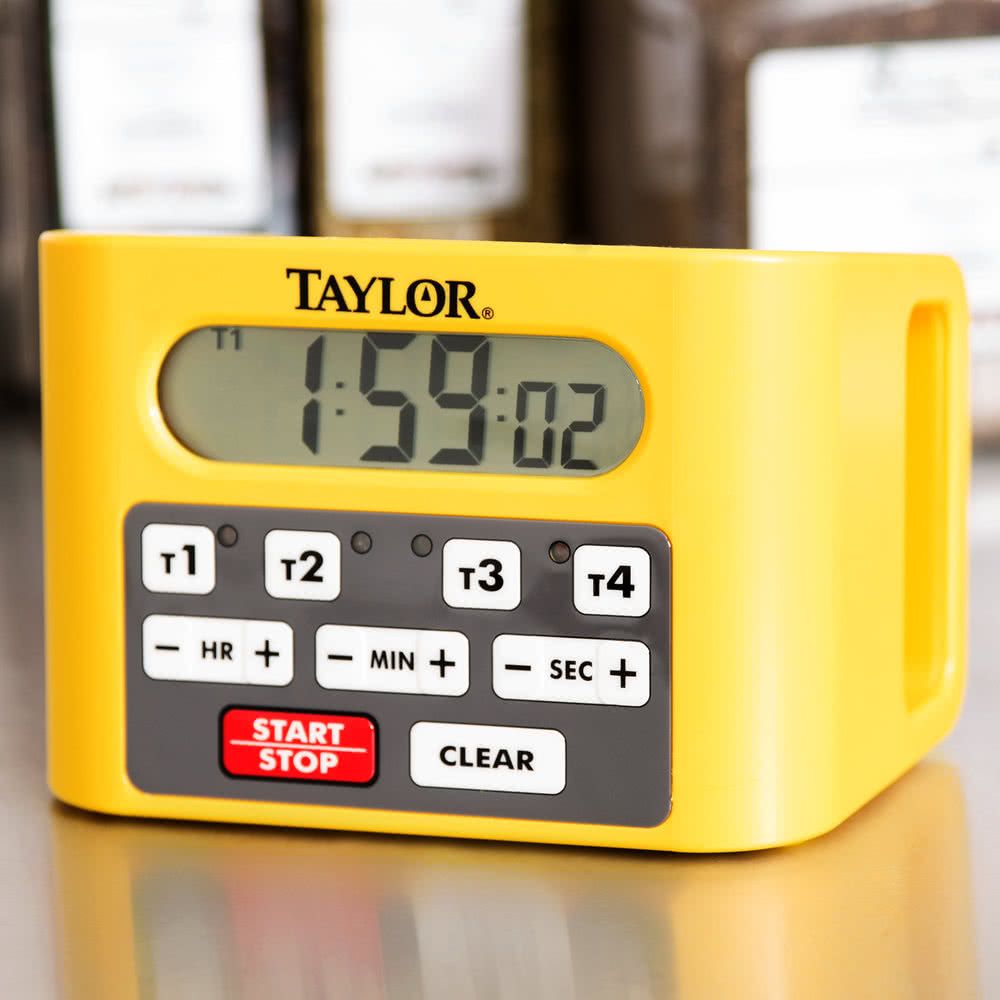 Taylor Yellow 4 Event Loud Digital Timer, 4.5 X 6.5 X 4.75 Inch -- 2 Per Case