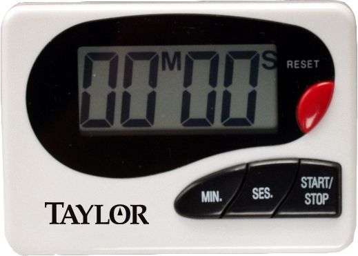 Taylors Chrome Digital Timer With Memory, 0.8 Inch Lcd Readout -- 6 Per Case