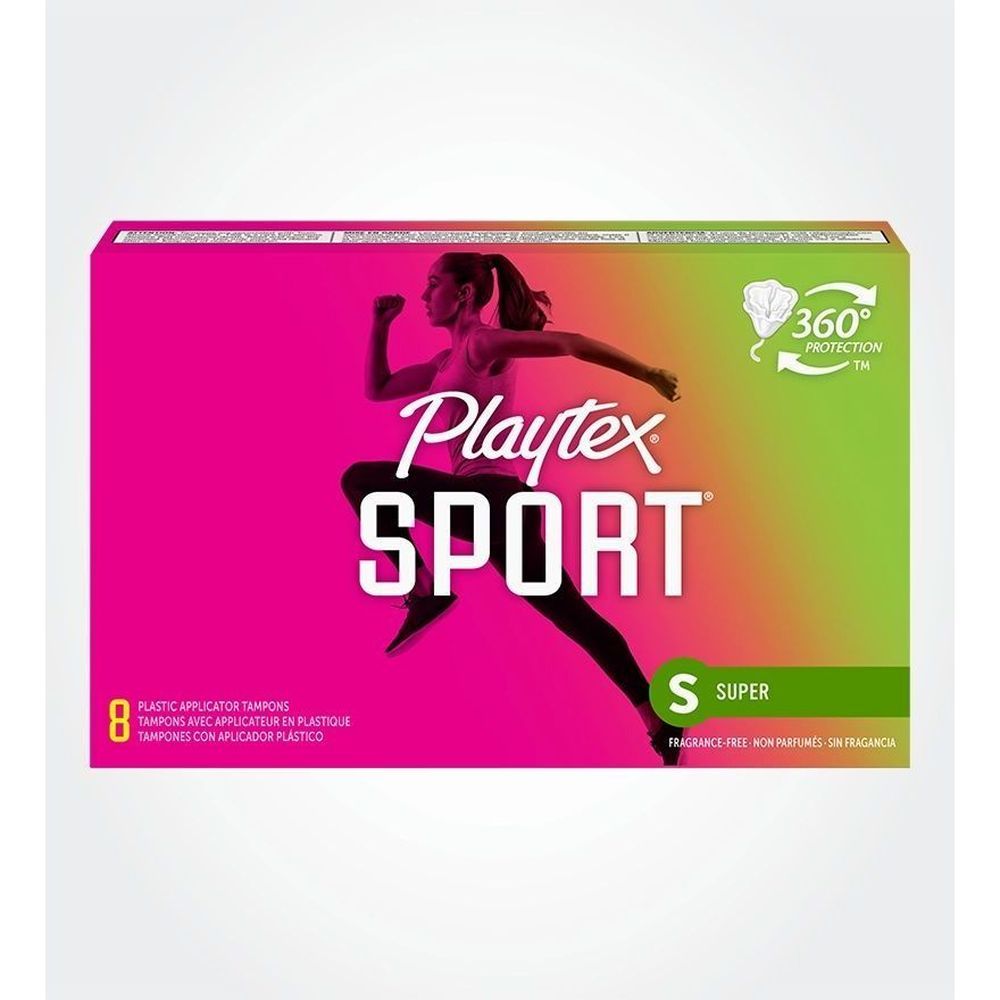 Playtex Sport Super Tampon, 8 Count -- 48 Per Case