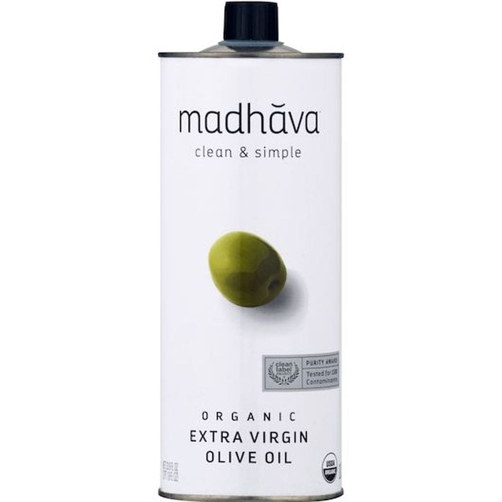 Madhava Organic Extra Virgin Olive Oil, 1 Liter -- 6 Per Case