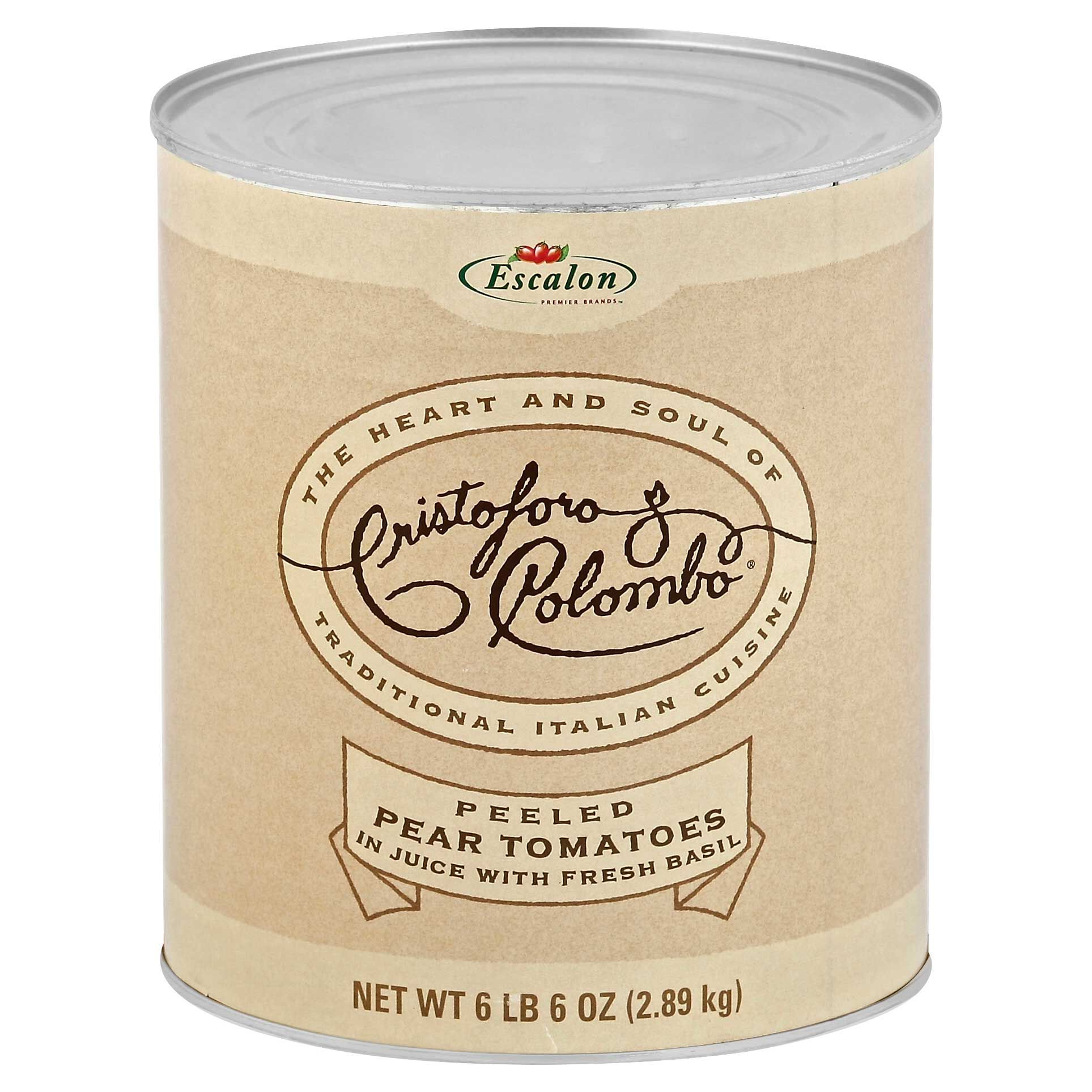 Cristoforo Colmbo Peeled Pear Tomatoes With Basil, 102 Ounce -- 6 Per Case