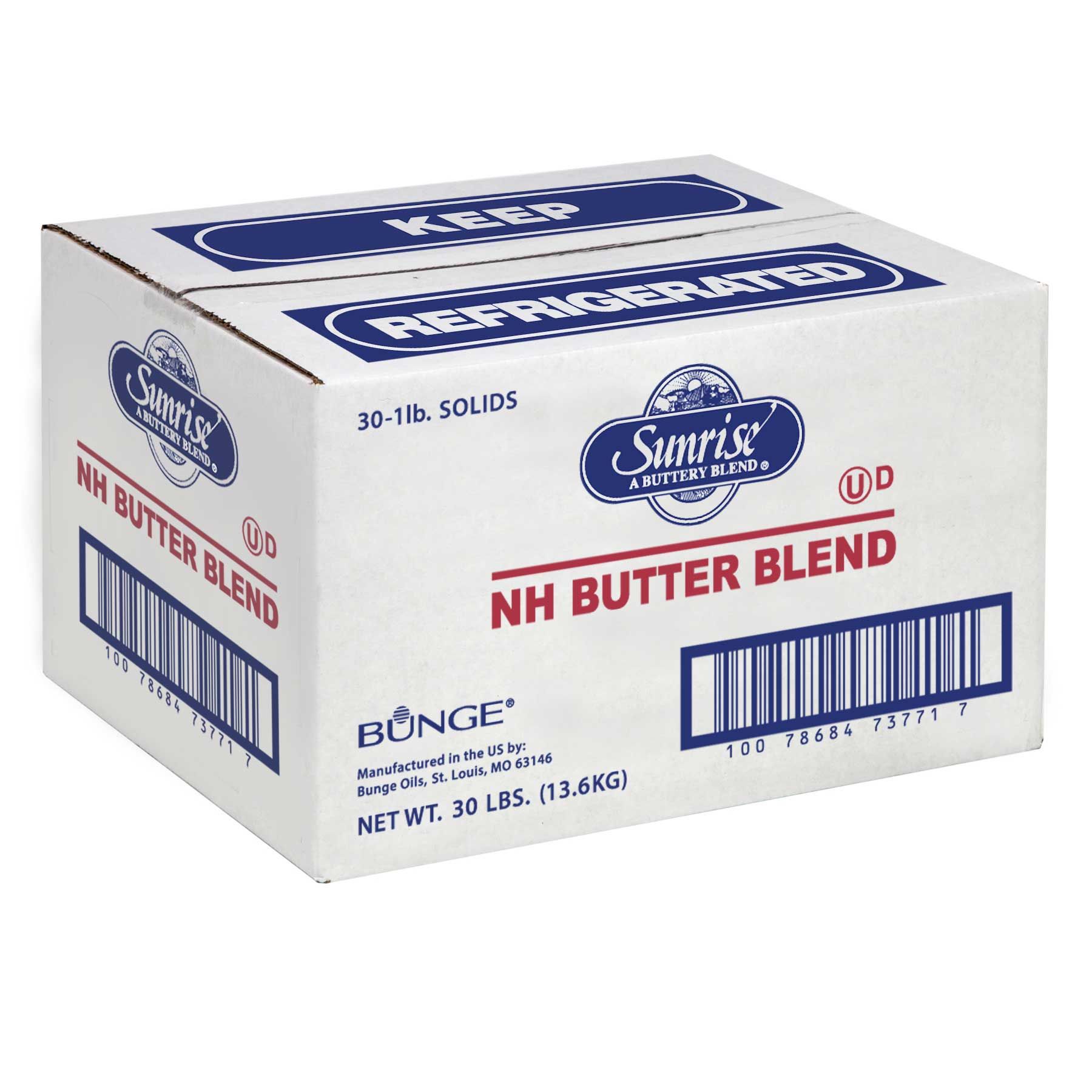 Sunrise 80 Percent Non Hydrogenated Butter Blend Solids, 1 Pound -- 30 Per Case