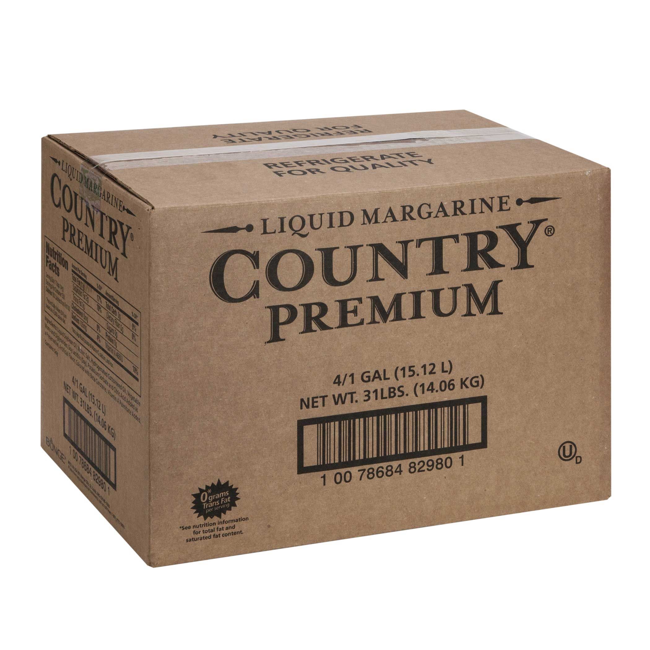 Country Premium Margarine, 1 Gallon -- 4 Per Case