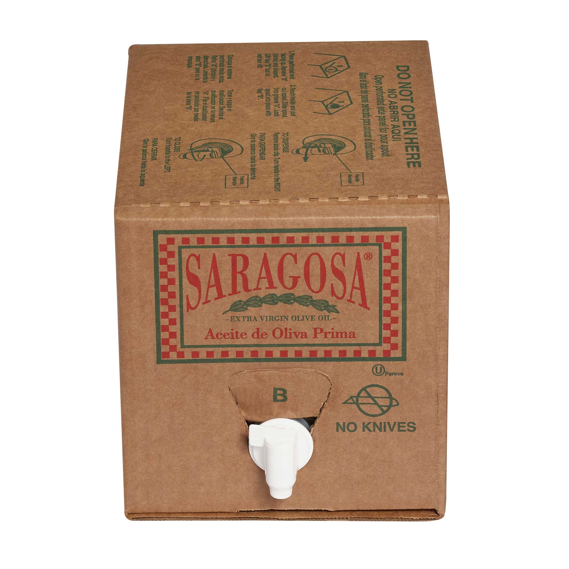 Saragosa Extra Virgin Olive Oil, 2.6 Gallons