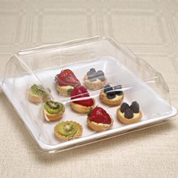 Yoshi Party Tray Square Dome Lid Only, 12 X 12 Inch -- 50 Per Case