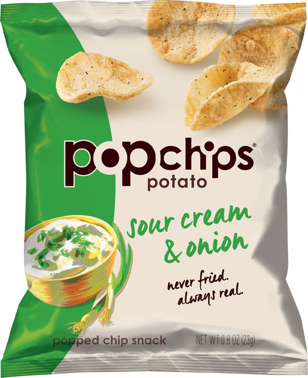 Popchips, Potato Sour Cream And Onion, 0.8 Ounce -- 24 Per Case