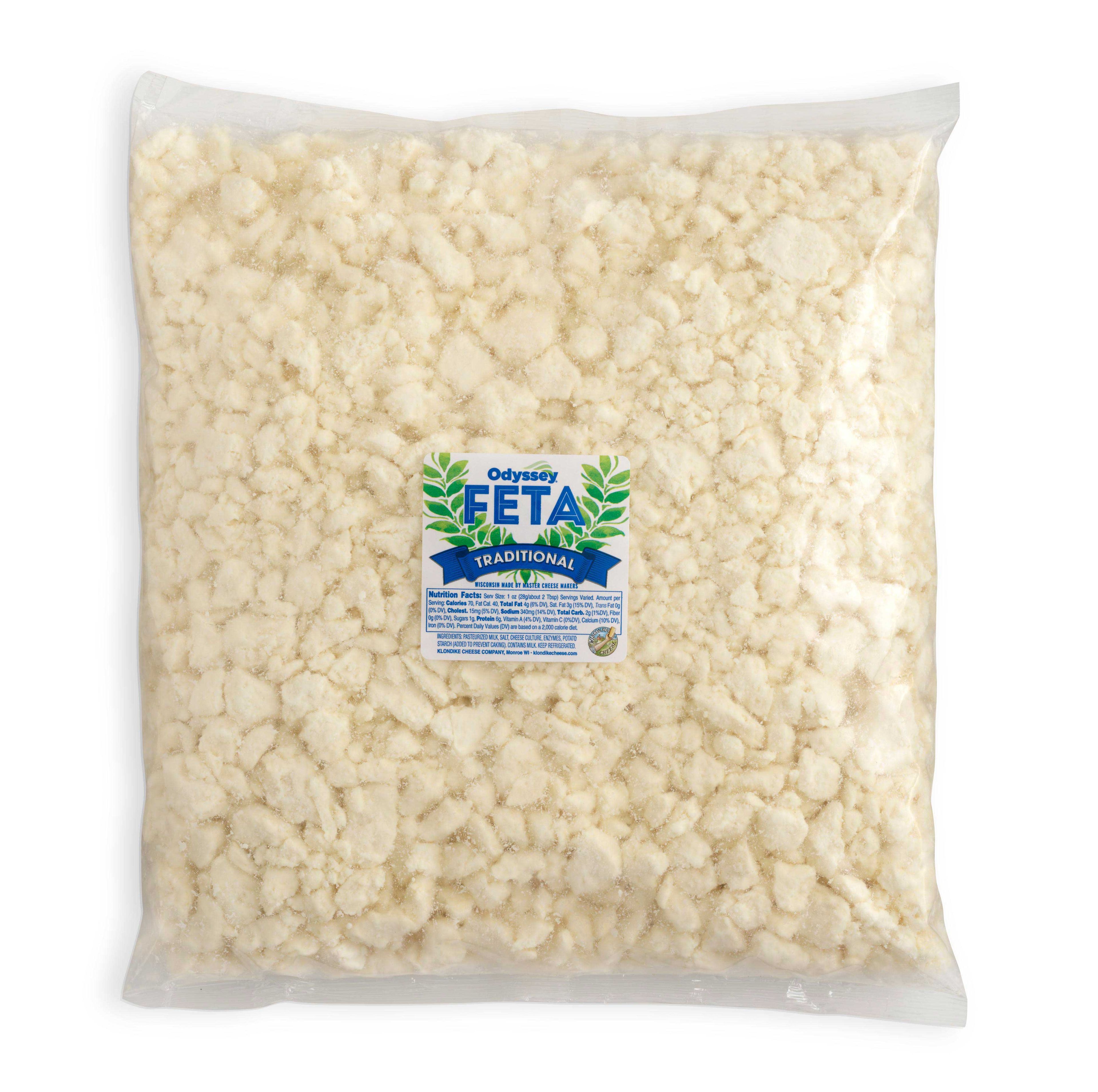 Odyssey Traditional Crumbled Feta Cheese, 5 Pound -- 4 Per Case