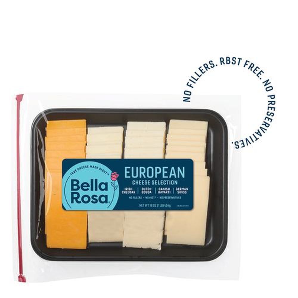 Bella Rosa European Sliced Cheese Selection, 1 Pound -- 6 Per Case