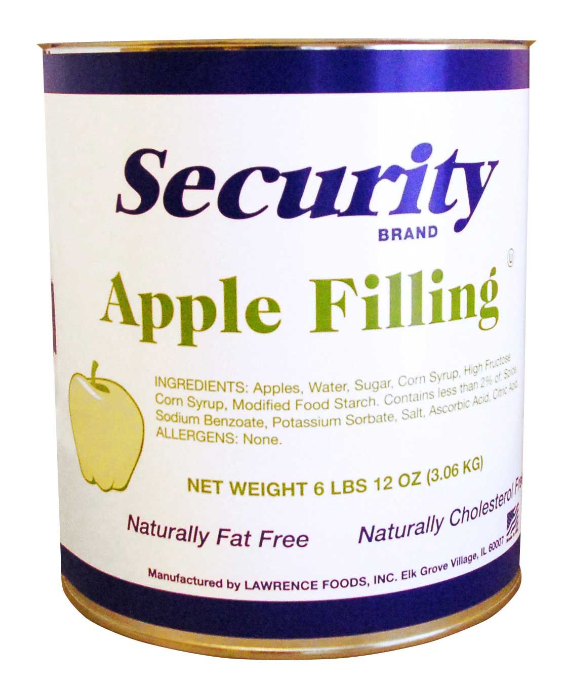 Security Apple Filling No.10 Can, -- 6 Per Case