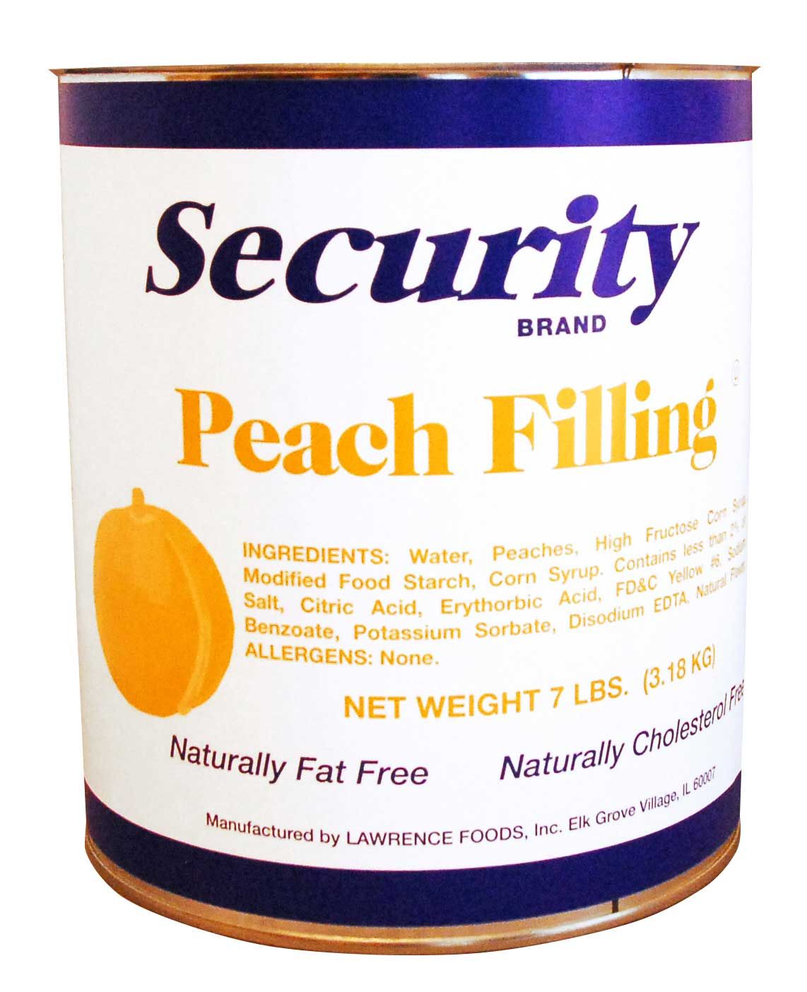 Security Peach Filling, No.10 Can -- 6 Per Case