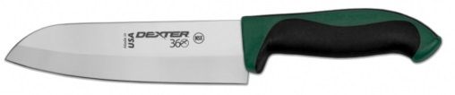 Dexter Russell Santoku Knife With Green Handle, 7 Inch -- 6 Per Case