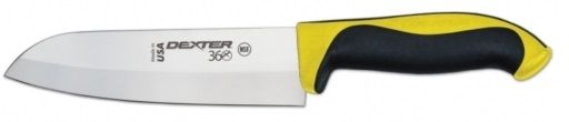 Dexter Russell Santoku Knife With Yellow Handle, 7 Inch -- 6 Per Case