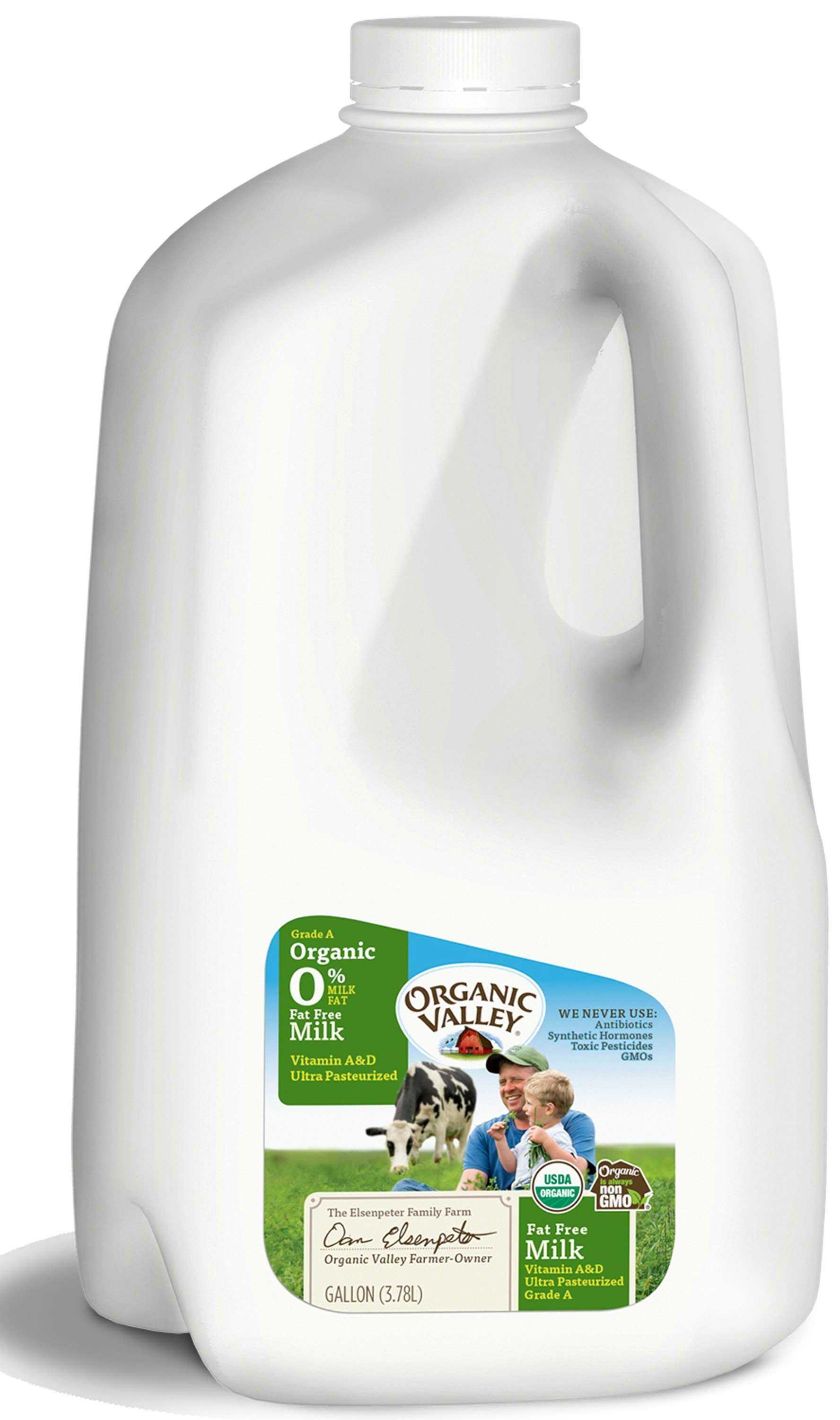 Organic Valley Organic Ultra Pasteurized Fat Free Skim Milk, 128 Fluid Ounce -- 4 Per Case