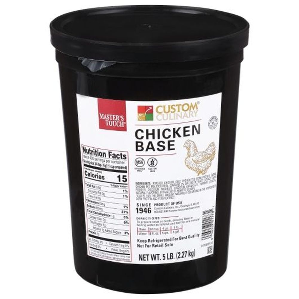 Master's Touch Chicken Base Paste, 5 Pound -- 4 Per Case