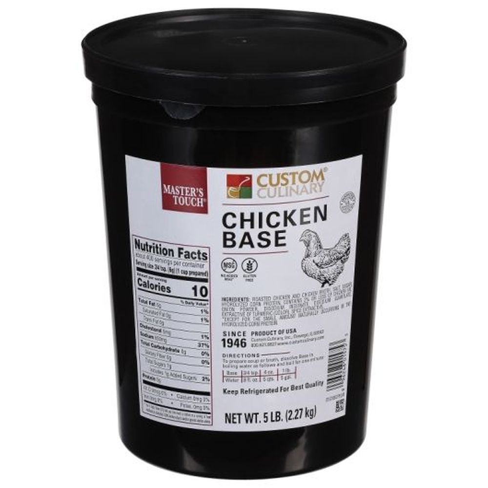 Master's Touch Chicken Base Paste, 5 Pound -- 4 Per Case