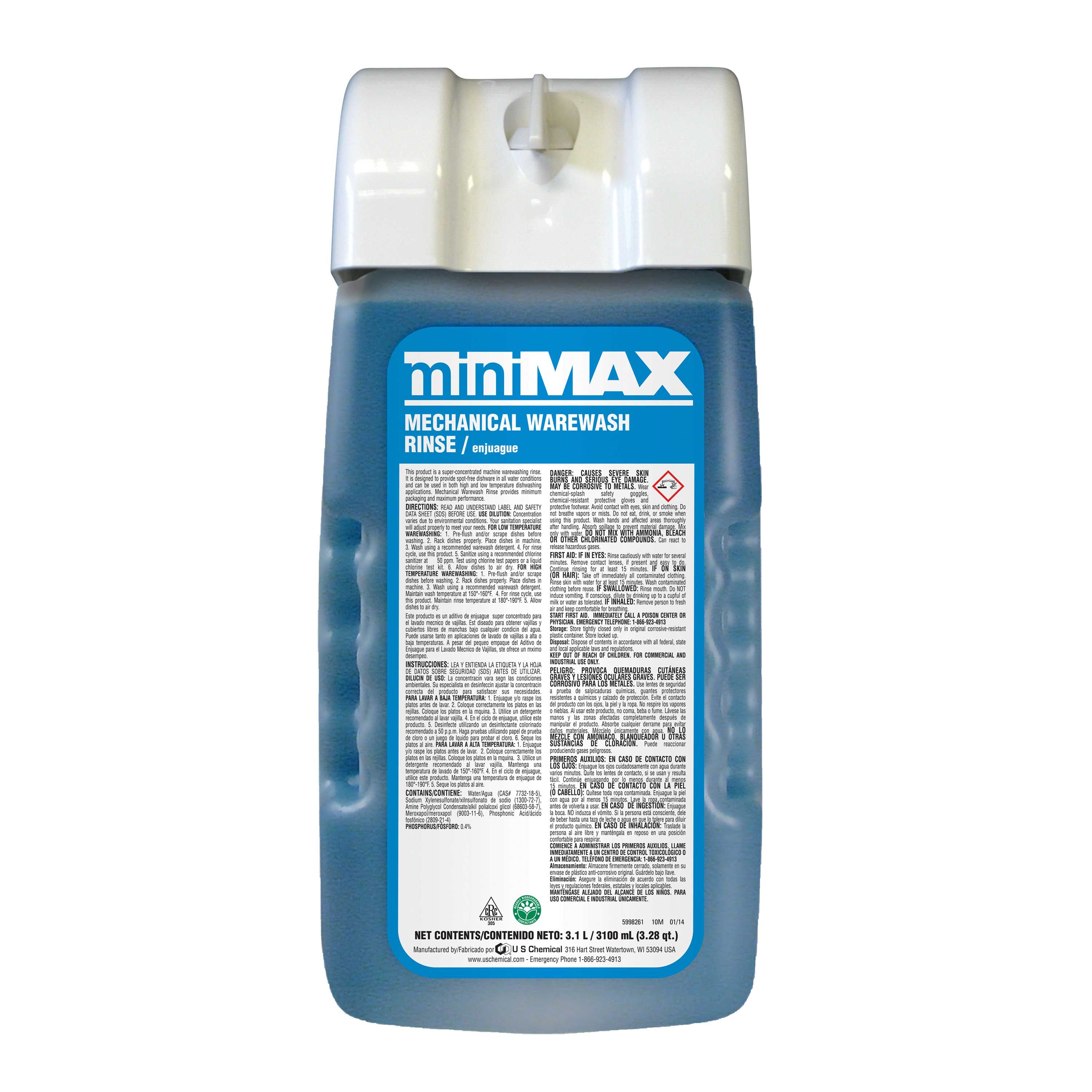 Minimax Mechanical Warewash Rinse, 3100 Ml -- 2 Per Case