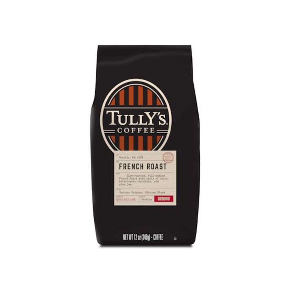 Tullys French Roast Ground Coffee, 12 Ounce -- 6 Per Case