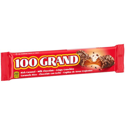 100 Grand 1.5 Ounce Rich Caramel Milk Chocolate Crispy Crunchies, 432 Count