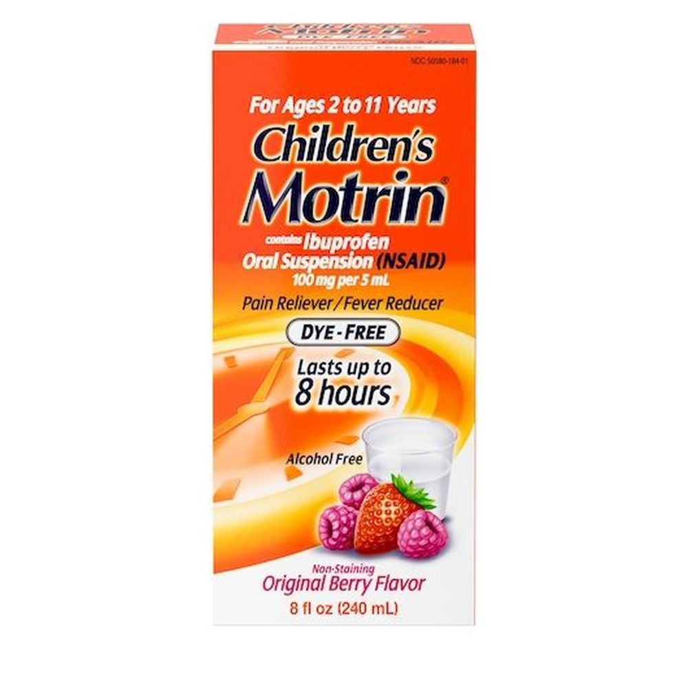 Children's Motrin Original Berry Flavor Pain Reliever/fever Reducer, 8 Fluid Ounce -- 24 Per Case