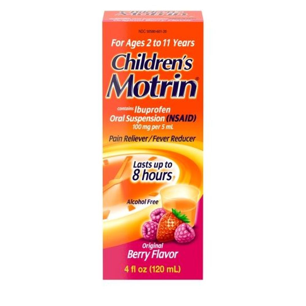 Children's Motrin Original Berry Flavor Pain Reliever/fever Reducer, 4 Fluid Ounce -- 36 Per Case