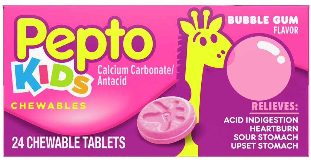 Pepto-bismol Childrens Bubble Gum Chewable Tablet, 24 Count -- 24 Per Case