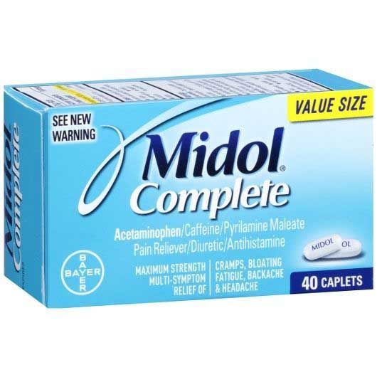 Midol Menstrual Caplet, 40 Count -- 24 Per Case
