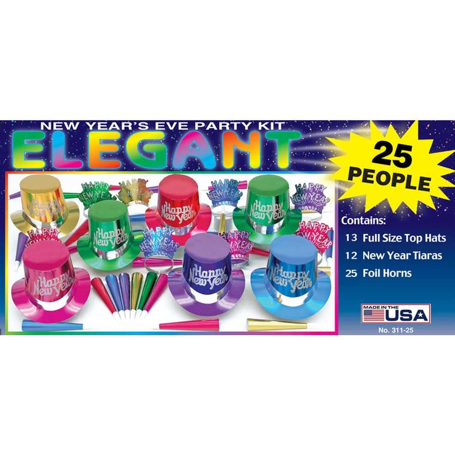 Party Time Elegant Party Kit For 25 People
