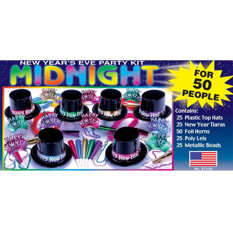 Party Time Midnight Party Kit For 50 People