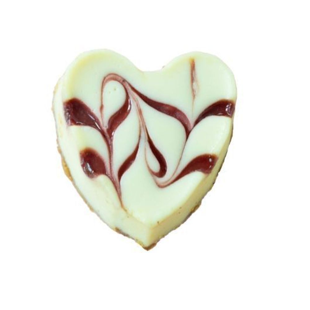 Chuckanut Bay 3 Inch Strawberry Cheesecake Heart, 4 Ounce -- 18 Per Case