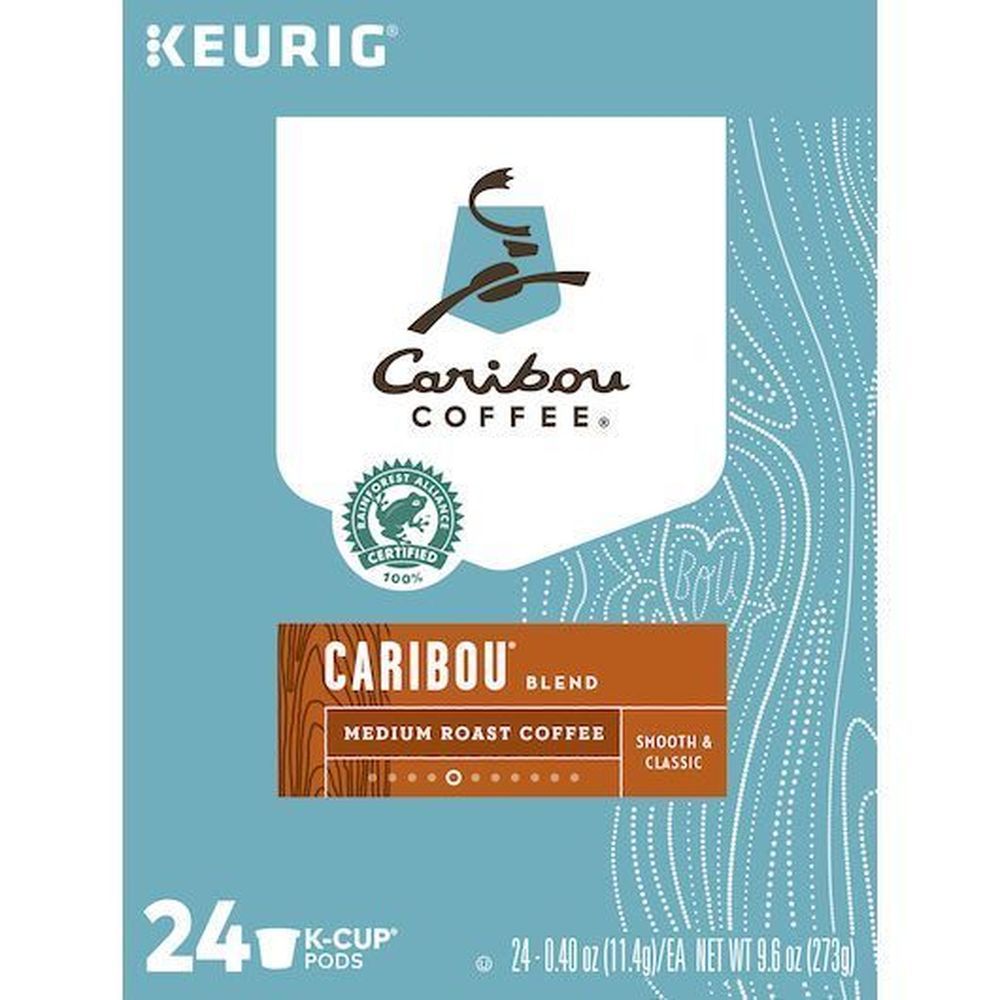 Caribou Coffee Caribou Blend K-cup Pod, 24 Count -- 4 Per Case