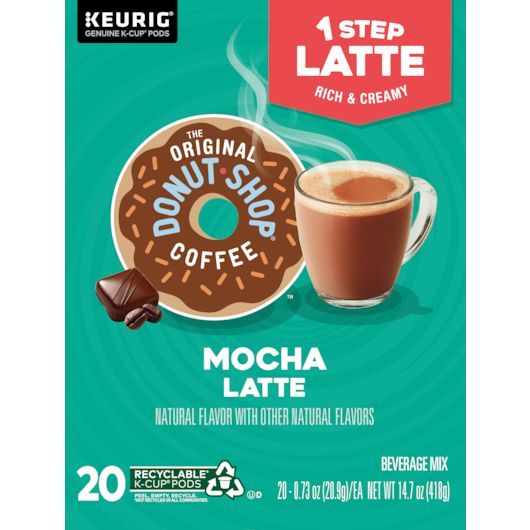 The Original Donut Shop Mocha Latte K Cup Coffee Pod, 20 Count -- 4 Per Case