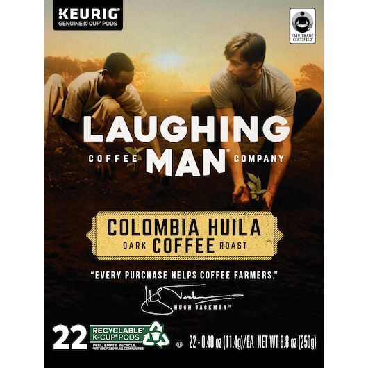Laughing Man Colombia Huila K Cup Coffee Pod, 22 Count -- 4 Per Case