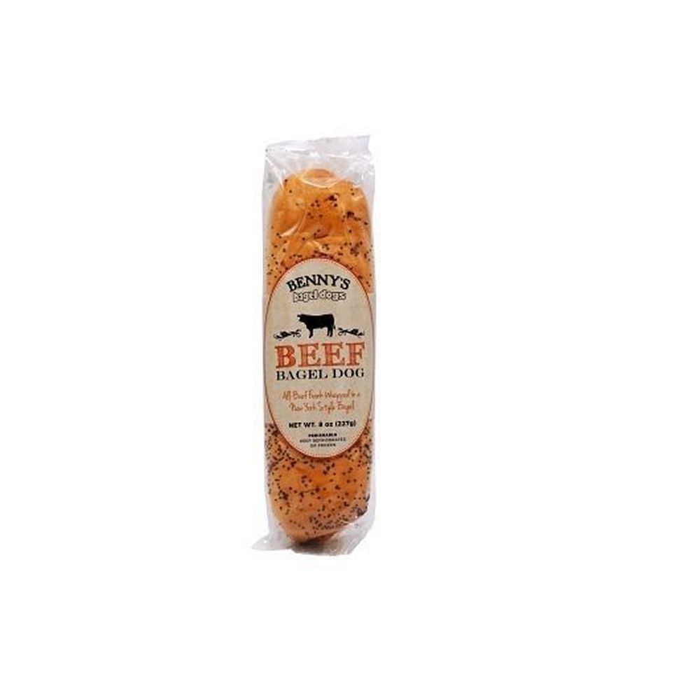 Benny's Individually Packaged 8 Ounce Beef Frank Bagel Dog, 12 Count