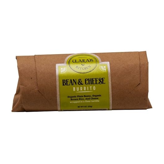 Claras Kitchen Individually Packaged Bean And Cheese Burrito, 12 Count