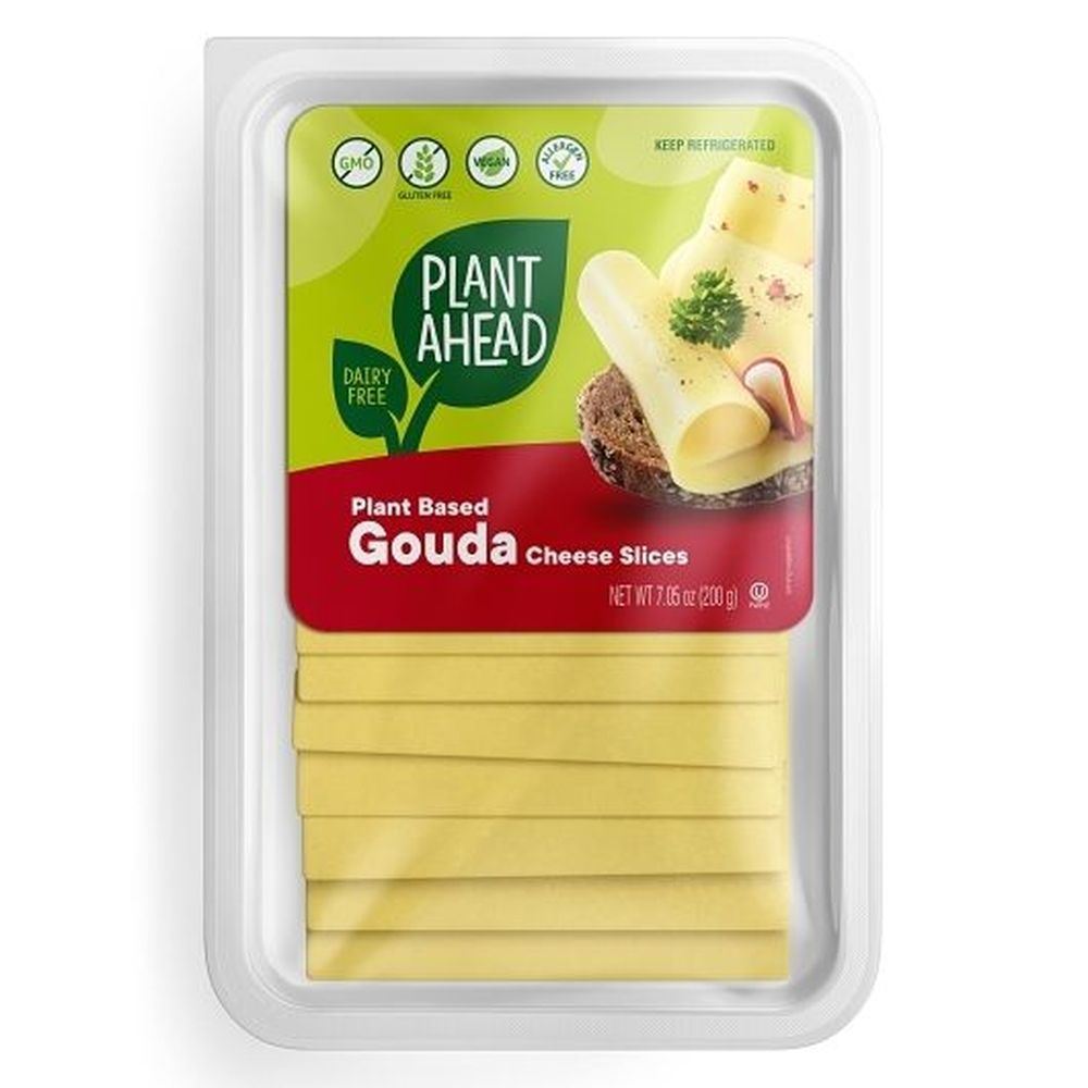 Plant Ahead Plant Based Gouda Slices, 7.5 Ounce -- 12 Per Case
