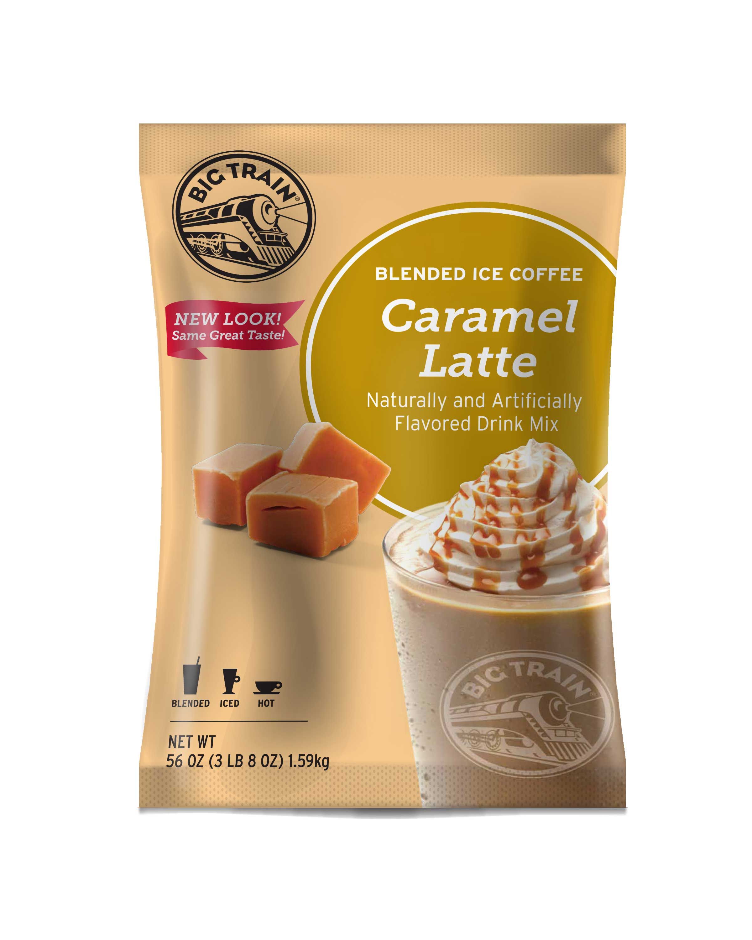 Big Train Caramel Latte Blended Ice Coffee Mix, 3.5 Pound -- 5 Per Case