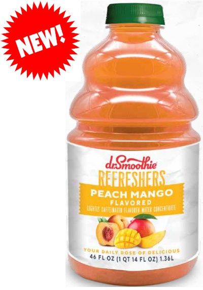 Dr. Smoothie Peach Mango Refresher, 46 Fluid Ounce -- 6 Per Case
