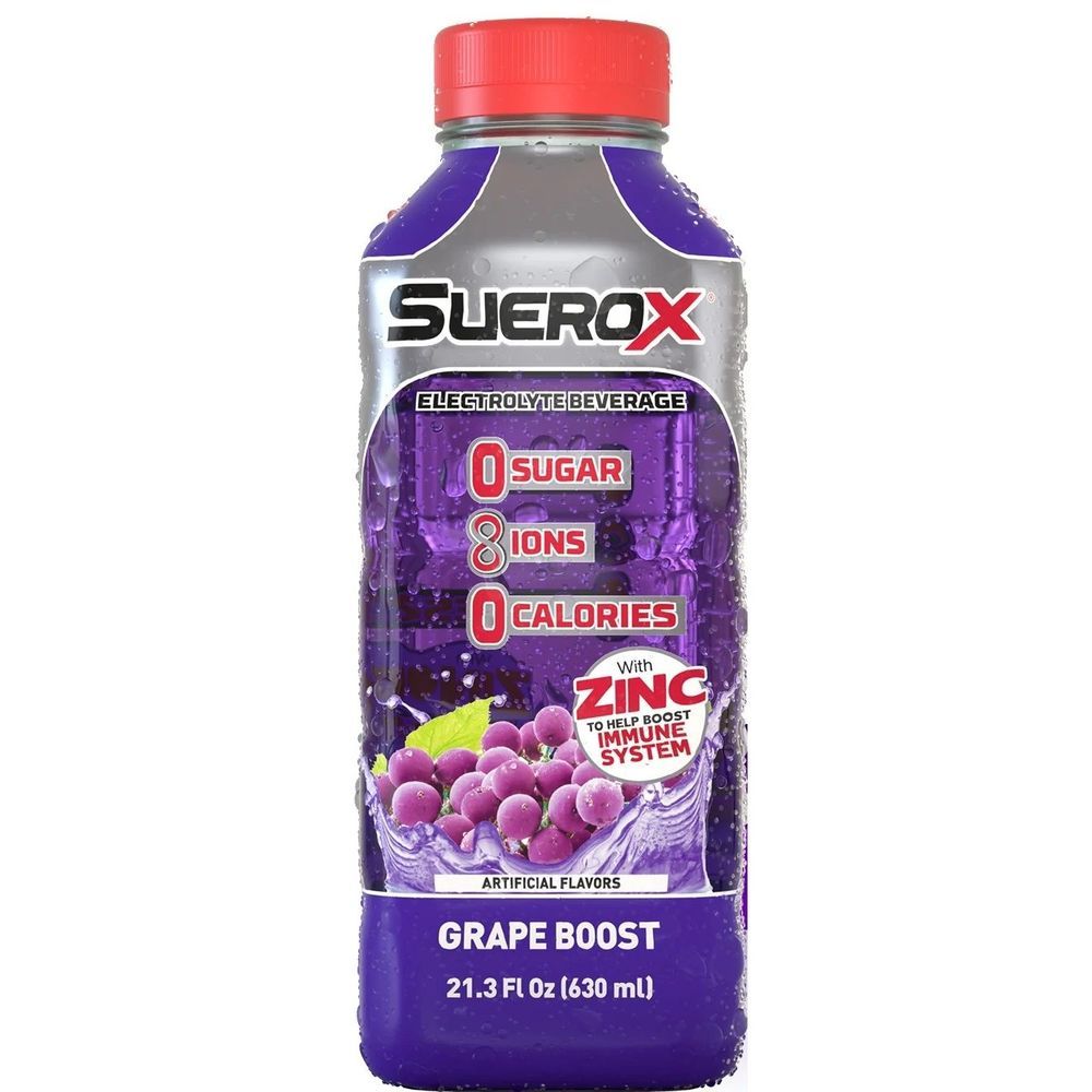 Suerox Grape Boost Electrolyte Beverage, 21.3 Fluid Ounce -- 12 Per Case